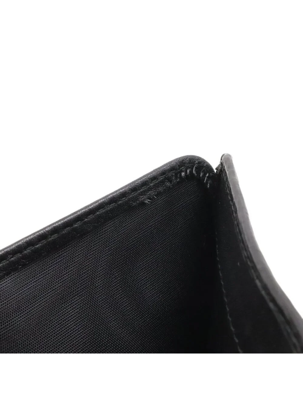 Prada Vitello Move Bifold Wallet L-shaped Zipper Leather Nero Black Gold